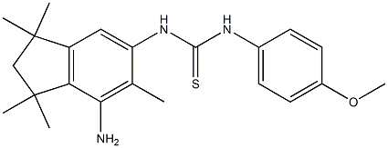 N-(7-amino-1,1,3,3,6-pentamethyl-2,3-dihydro-1H-inden-5-yl)-N'-(4-methoxyphenyl)thiourea Struktur