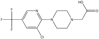 2-{4-[3-chloro-5-(trifluoromethyl)-2-pyridinyl]piperazino}acetic acid Struktur