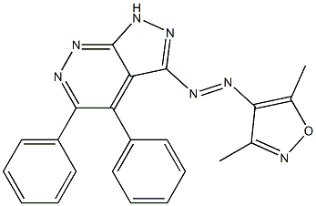 1-(3,5-dimethyl-4-isoxazolyl)-2-(4,5-diphenyl-1H-pyrazolo[3,4-c]pyridazin-3 -yl)-1-diazene Struktur