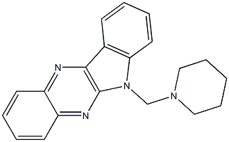 6-(piperidinomethyl)-6H-indolo[2,3-b]quinoxaline Struktur