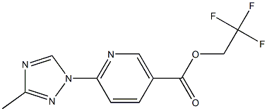 2,2,2-trifluoroethyl 6-(3-methyl-1H-1,2,4-triazol-1-yl)nicotinate Struktur