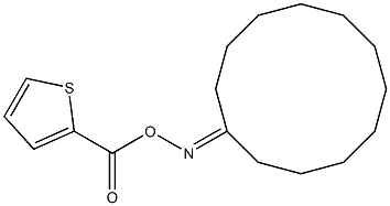 2-{[(cyclododecylideneamino)oxy]carbonyl}thiophene Struktur