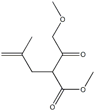 Methyl 2-(2-methyl-2-propenyl)-4-methoxyacetoacetate Struktur