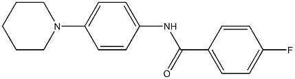 4-fluoro-N-(4-piperidinophenyl)benzenecarboxamide Struktur