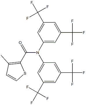 N2-di[3,5-di(trifluoromethyl)phenyl]methylthiophene-2-carboxamide Struktur