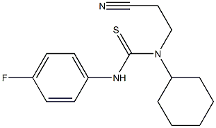 N-(2-cyanoethyl)-N-cyclohexyl-N'-(4-fluorophenyl)thiourea Struktur