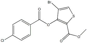 methyl 4-bromo-3-[(4-chlorobenzoyl)oxy]thiophene-2-carboxylate Struktur