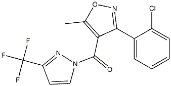 [3-(2-chlorophenyl)-5-methylisoxazol-4-yl][3-(trifluoromethyl)-1H-pyrazol-1-yl]methanone Struktur