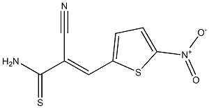 2-cyano-3-(5-nitro-2-thienyl)prop-2-enethioamide Struktur