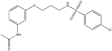 N1-[3-(3-{[(4-chlorophenyl)sulfonyl]amino}propoxy)phenyl]acetamide Struktur