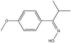 1-(4-methoxyphenyl)-2-methylpropan-1-one oxime Struktur