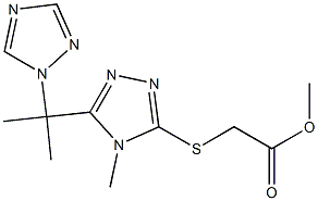 methyl 2-({4-methyl-5-[1-methyl-1-(1H-1,2,4-triazol-1-yl)ethyl]-4H-1,2,4-triazol-3-yl}sulfanyl)acetate Struktur