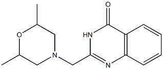 2-[(2,6-dimethylmorpholino)methyl]-4(3H)-quinazolinone Struktur