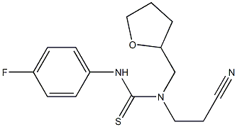 N-(2-cyanoethyl)-N'-(4-fluorophenyl)-N-tetrahydrofuran-2-ylmethylthiourea Struktur