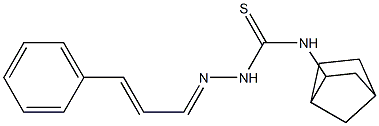 N1-bicyclo[2.2.1]hept-2-yl-2-(3-phenylprop-2-enylidene)hydrazine-1-carbothioamide Struktur