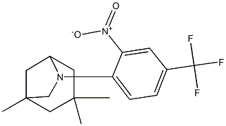 1,3,3-trimethyl-6-[2-nitro-4-(trifluoromethyl)phenyl]-6-azabicyclo[3.2.1]octane Struktur