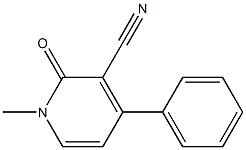 1-methyl-2-oxo-4-phenyl-1,2-dihydro-3-pyridinecarbonitrile Struktur