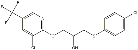 1-[(4-chlorophenyl)thio]-3-{[3-chloro-5-(trifluoromethyl)-2-pyridyl]oxy}propan-2-ol Struktur