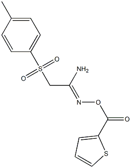 2-[(4-methylphenyl)sulfonyl]-N'-[(2-thienylcarbonyl)oxy]ethanimidamide Struktur