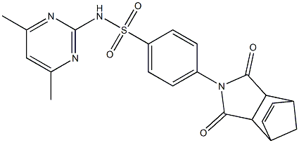 N1-(4,6-dimethylpyrimidin-2-yl)-4-(3,5-dioxo-4-azatricyclo[5.2.1.0~2,6~]dec-8-en-4-yl)benzene-1-sulfonamide Struktur