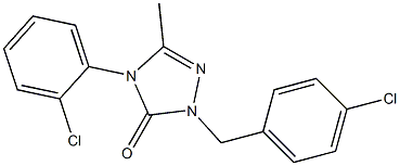 2-(4-chlorobenzyl)-4-(2-chlorophenyl)-5-methyl-2,4-dihydro-3H-1,2,4-triazol-3-one Struktur