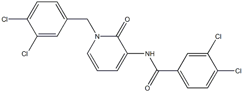 3,4-dichloro-N-[1-(3,4-dichlorobenzyl)-2-oxo-1,2-dihydro-3-pyridinyl]benzenecarboxamide Struktur