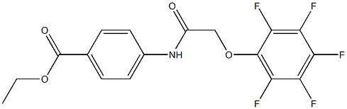 ethyl 4-{[2-(2,3,4,5,6-pentafluorophenoxy)acetyl]amino}benzoate Struktur