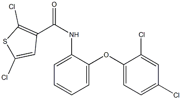 N3-[2-(2,4-dichlorophenoxy)phenyl]-2,5-dichlorothiophene-3-carboxamide Struktur