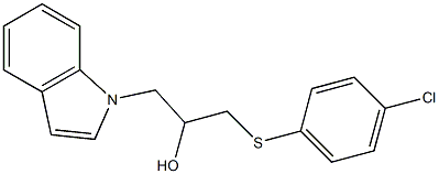 1-[(4-chlorophenyl)thio]-3-(1H-indol-1-yl)propan-2-ol Struktur