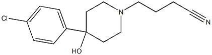 4-[4-(4-chlorophenyl)-4-hydroxypiperidino]butanenitrile Struktur