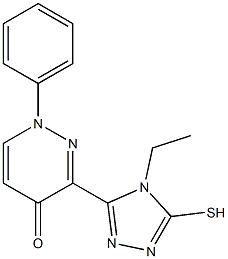 3-(4-ethyl-5-sulfanyl-4H-1,2,4-triazol-3-yl)-1-phenyl-4(1H)-pyridazinone Struktur