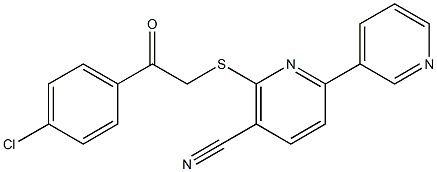 6-{[2-(4-chlorophenyl)-2-oxoethyl]thio}-2,3'-bipyridine-5-carbonitrile Struktur