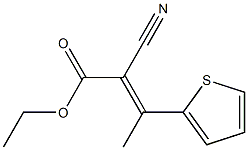 ethyl (2E)-2-cyano-3-thien-2-ylbut-2-enoate Struktur