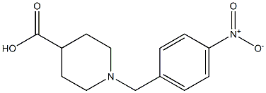 N-(4-Nitrobenzyl)-piperidin-4-carboxylic acid Struktur