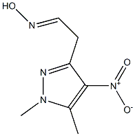 2-(1,5-dimethyl-4-nitro-1H-pyrazol-3-yl)acetaldehyde oxime Struktur