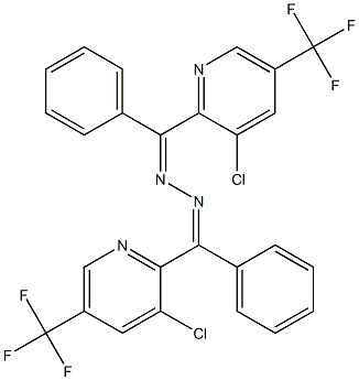 [3-chloro-5-(trifluoromethyl)-2-pyridinyl](phenyl)methanone N-[[3-chloro-5-(trifluoromethyl)-2-pyridinyl](phenyl)methylene]hydrazone Struktur