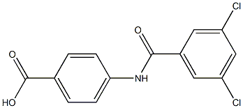 4-[(3,5-dichlorobenzoyl)amino]benzoic acid Struktur