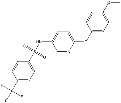 N1-[6-(4-methoxyphenoxy)-3-pyridyl]-4-(trifluoromethyl)benzene-1-sulfonamide Struktur