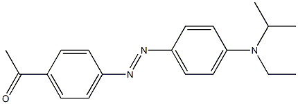 1-[4-(2-{4-[ethyl(isopropyl)amino]phenyl}diaz-1-enyl)phenyl]ethan-1-one Struktur