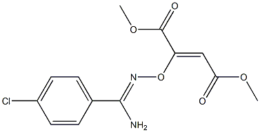 dimethyl 2-({[amino(4-chlorophenyl)methylidene]amino}oxy)but-2-enedioate Struktur