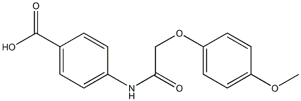 4-{[2-(4-methoxyphenoxy)acetyl]amino}benzoic acid Struktur