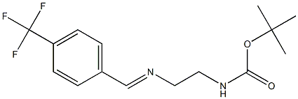 tert-butyl N-(2-{[4-(trifluoromethyl)benzylidene]amino}ethyl)carbamate Struktur