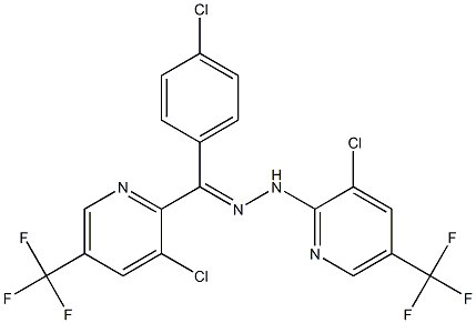 (4-chlorophenyl)[3-chloro-5-(trifluoromethyl)-2-pyridinyl]methanone N-[3-chloro-5-(trifluoromethyl)-2-pyridinyl]hydrazone Struktur