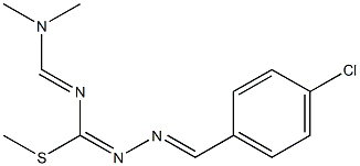 methyl N-(4-chlorobenzylidene)-{[(dimethylamino)methylidene]amino}methanehydrazonothioate Struktur