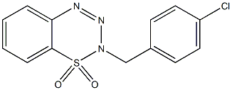 2-(4-chlorobenzyl)-1lambda~6~,2,3,4-benzothiatriazine-1,1(2H)-dione Struktur