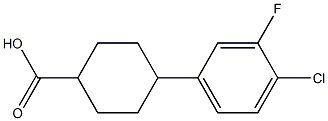 4-(4-chloro-3-fluorophenyl)cyclohexanecarboxylic acid Struktur