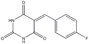 5-(4-fluorobenzylidene)hexahydropyrimidine-2,4,6-trione Struktur