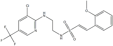 (E)-N-(2-{[3-chloro-5-(trifluoromethyl)-2-pyridinyl]amino}ethyl)-2-(2-methoxyphenyl)-1-ethenesulfonamide Struktur