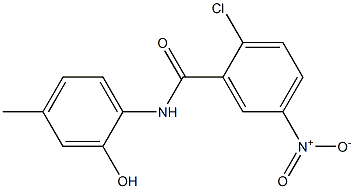 2-chloro-N-(2-hydroxy-4-methylphenyl)-5-nitrobenzenecarboxamide Struktur