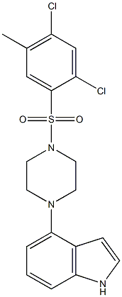 4-{4-[(2,4-dichloro-5-methylphenyl)sulfonyl]piperazino}-1H-indole Struktur